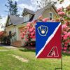 Brewers vs Diamondbacks House Divided Flag, MLB House Divided Flag