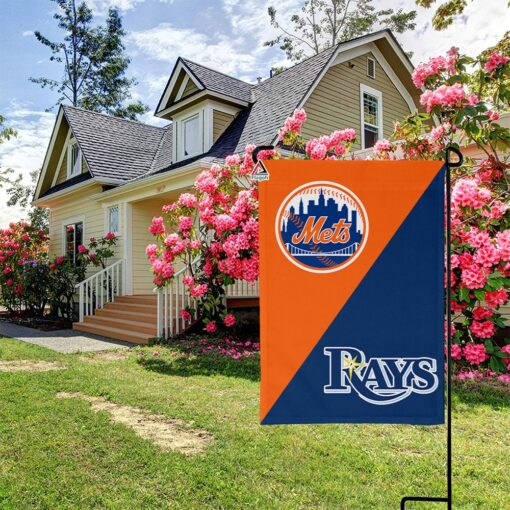 Mets vs Rays House Divided Flag, MLB House Divided Flag