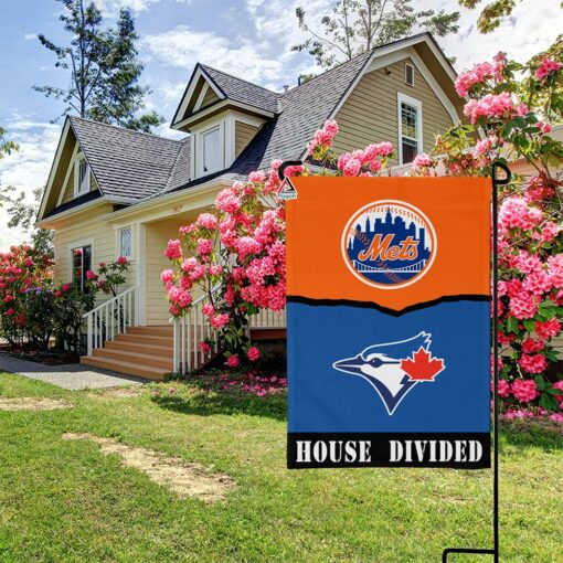 Mets vs Blue Jays House Divided Flag, MLB House Divided Flag