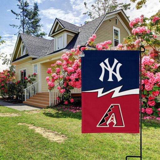 Yankees vs Diamondbacks House Divided Flag, MLB House Divided Flag