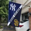 Yankees vs Padres House Divided Flag, MLB House Divided Flag