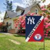 Yankees vs Rangers House Divided Flag, MLB House Divided Flag