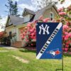 Yankees vs Blue Jays House Divided Flag, MLB House Divided Flag
