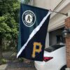 Athletics vs Pirates House Divided Flag, MLB House Divided Flag