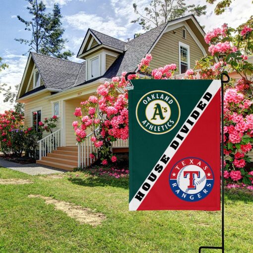 Athletics vs Rangers House Divided Flag, MLB House Divided Flag