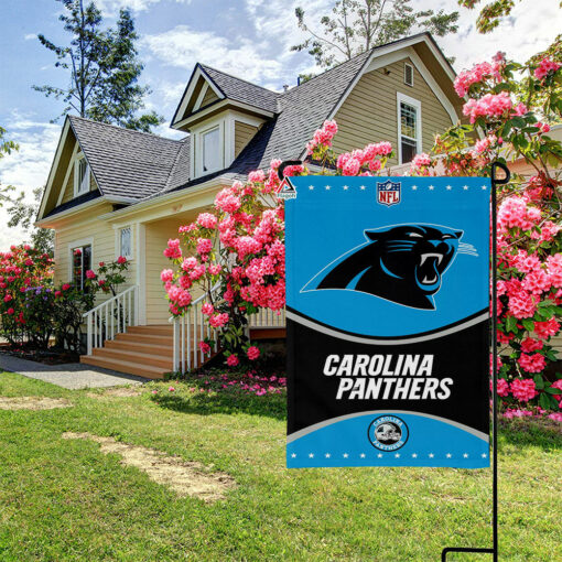 Carolina Panthers Football Team Flag, NFL Premium Two-sided Vertical Flag