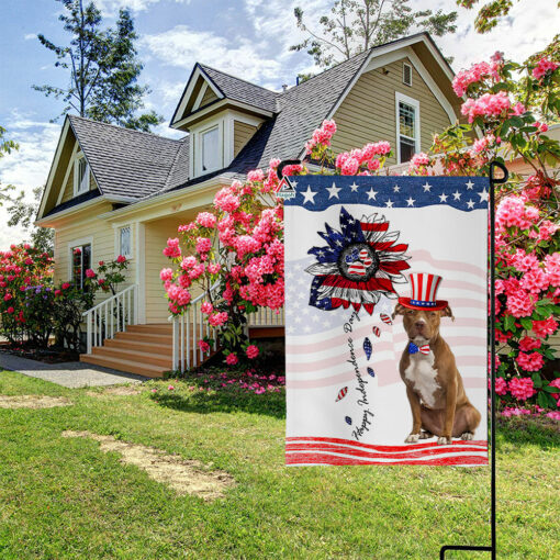 Pitbull American Patriot Flag, USA American Flag with Pit Bull Garden Flag
