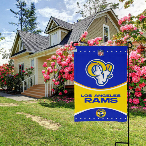 Los Angeles Rams Football Team Flag, NFL Premium Two-sided Vertical Flag