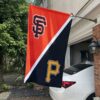 Giants vs Pirates House Divided Flag, MLB House Divided Flag