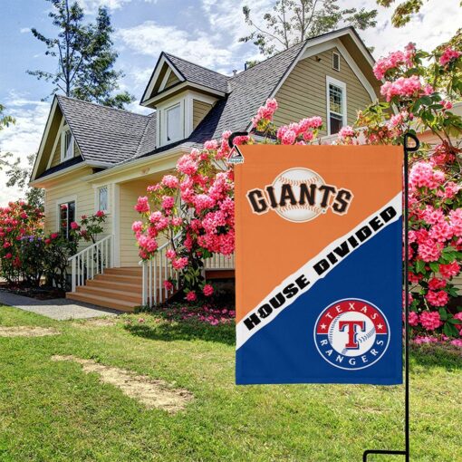 Giants vs Rangers House Divided Flag, MLB House Divided Flag