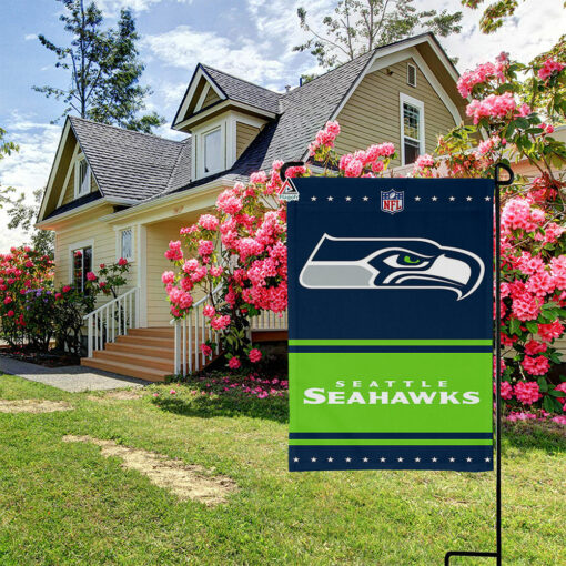 Seattle Seahawks Football Team Flag, NFL Premium Two-sided Vertical Flag