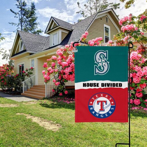 Mariners vs Rangers House Divided Flag, MLB House Divided Flag