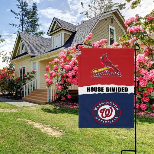 Cardinals vs Nationals House Divided Flag, MLB House Divided Flag