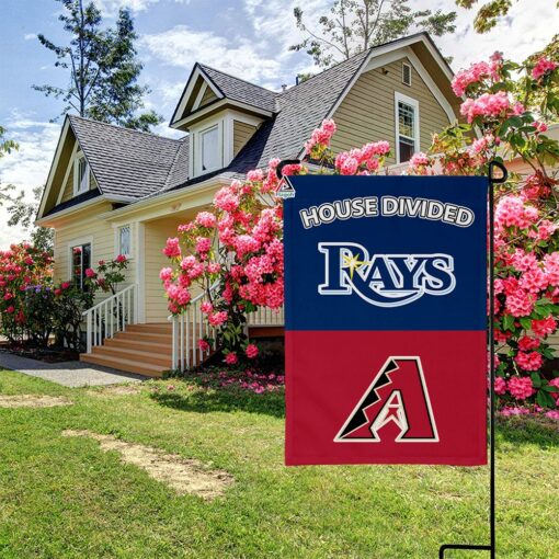 Rays vs Diamondbacks House Divided Flag, MLB House Divided Flag