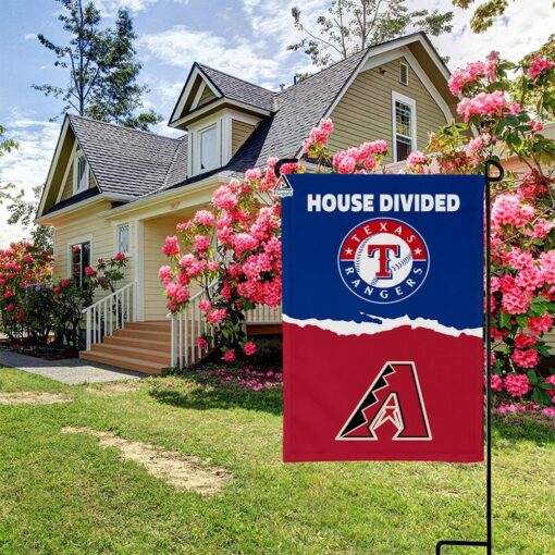 Rangers vs Diamondbacks House Divided Flag, MLB House Divided Flag