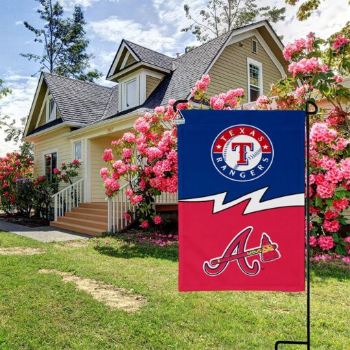 Rangers vs Braves House Divided Flag, MLB House Divided Flag