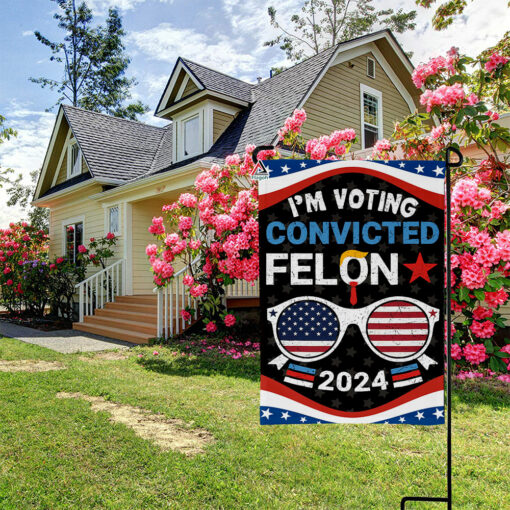 I’m Voting For The Convicted Felon Flag, Donald Trump 2024 Flag, Vote For Trump Flag, Election 2024 Flag