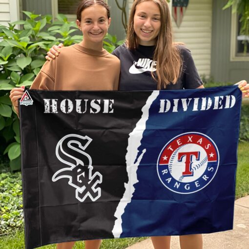 White Sox vs Rangers House Divided Flag, MLB House Divided Flag