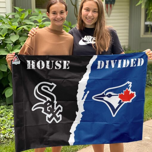 White Sox vs Blue Jays House Divided Flag, MLB House Divided Flag