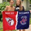 Guardians vs Braves House Divided Flag, MLB House Divided Flag