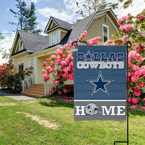 Dallas Cowboys Football Flag, Rowdy Mascot Personalized Football Fan Welcome Flags, Custom Family Name NFL Decor