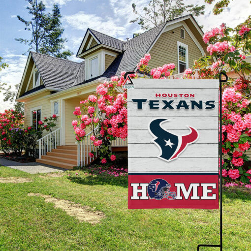 Houston Texans Football Flag, Toro Mascot Personalized Football Fan Welcome Flags, Custom Family Name NFL Decor