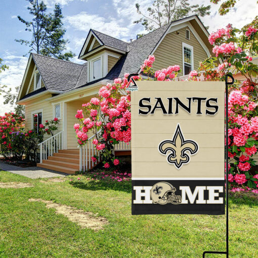 New Orleans Saints Football Flag, Gumbo Mascot Personalized Football Fan Welcome Flags, Custom Family Name NFL Decor