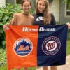 Mets vs Nationals House Divided Flag, MLB House Divided Flag
