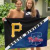 Pirates vs Phillies House Divided Flag, MLB House Divided Flag