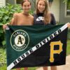 Athletics vs Pirates House Divided Flag, MLB House Divided Flag