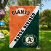 Giants vs Athletics House Divided Flag, MLB House Divided Flag