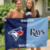 Blue Jays vs Rays House Divided Flag, MLB House Divided Flag