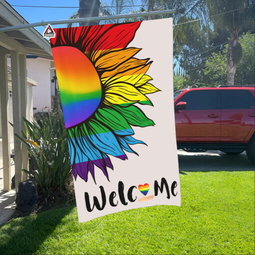 Welcome LGBT Flag, Pride Garden Flag, Happy Pride Month, Rainbow Garden Flag