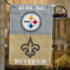 Pittsburgh Steelers vs New Orleans Saints House Divided Flag, NFL House Divided Flag