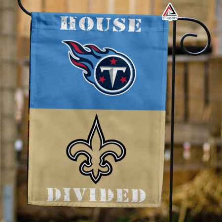 Titans vs Saints House Divided Flag, NFL House Divided Flag