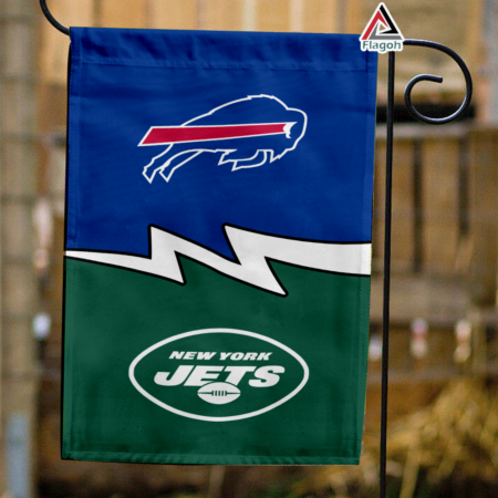 Bills vs Jets House Divided Flag, NFL House Divided Flag