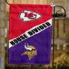 Kansas City Chiefs vs Minnesota Vikings House Divided Flag, NFL House Divided Flag