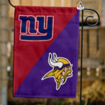 Giants vs Vikings House Divided Flag, NFL House Divided Flag