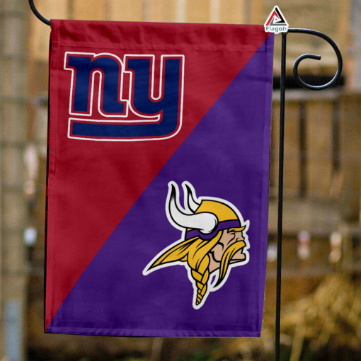 Giants vs Vikings House Divided Flag, NFL House Divided Flag