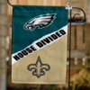 Philadelphia Eagles vs New Orleans Saints House Divided Flag, NFL House Divided Flag