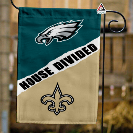 Eagles vs Saints House Divided Flag, NFL House Divided Flag