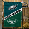 Philadelphia Eagles vs New York Jets House Divided Flag, NFL House Divided Flag