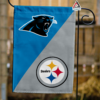Carolina Panthers vs Pittsburgh Steelers House Divided Flag, NFL House Divided Flag