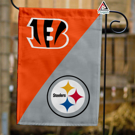 Bengals vs Steelers House Divided Flag, NFL House Divided Flag