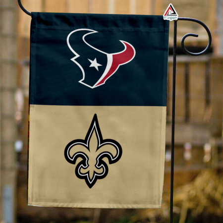 Texans vs Saints House Divided Flag, NFL House Divided Flag