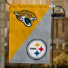 Jacksonville Jaguars vs Pittsburgh Steelers House Divided Flag, NFL House Divided Flag