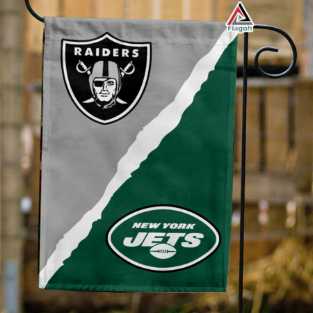 Raiders vs Jets House Divided Flag, NFL House Divided Flag