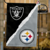 Las Vegas Raiders vs Pittsburgh Steelers House Divided Flag, NFL House Divided Flag