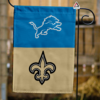 Detroit Lions vs New Orleans Saints House Divided Flag, NFL House Divided Flag