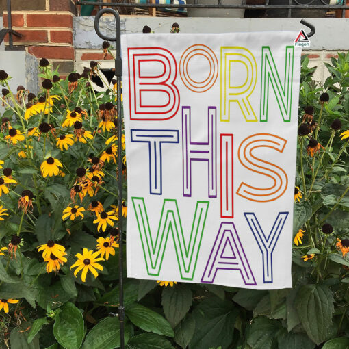 Born This Way Flag, Gay LGBT Trans Pride Flag, Rainbow Community Garden Flag